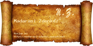 Madarasi Zdenkó névjegykártya